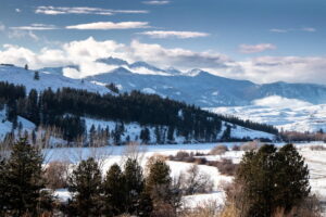 methow valley in winter with snow